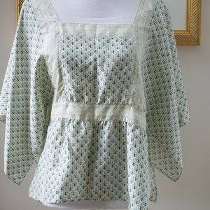 Max Studio Kimono Sleeve Silk Blouse